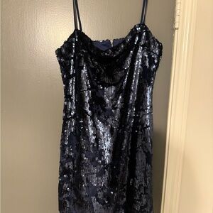 Lulu's Navy Sequin Dress